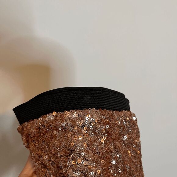 The Limited Champagne Sequin Holiday NYE Skirt Size M - Picture 7 of 8